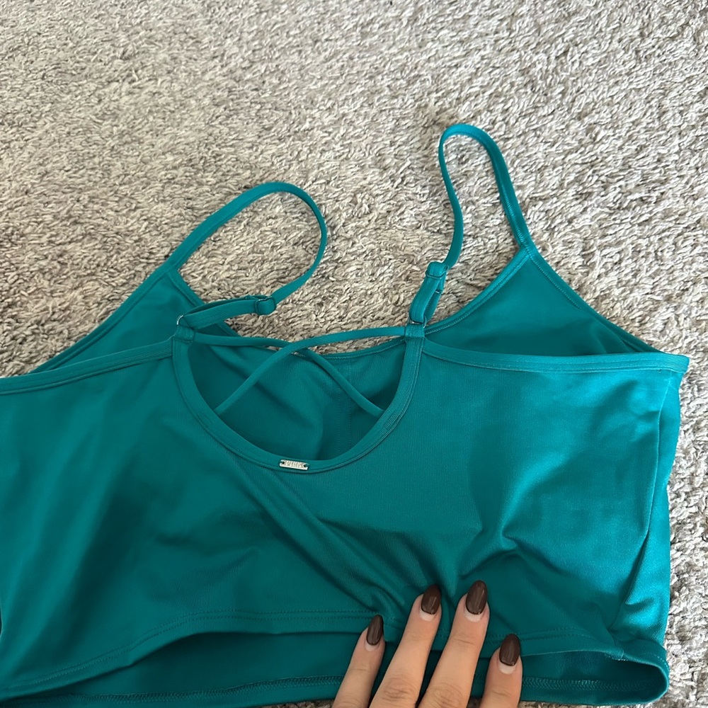 Teal pink bralet top